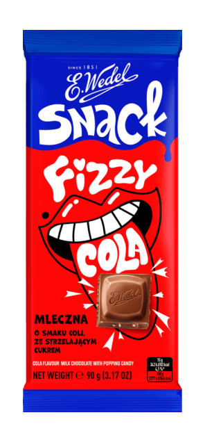 Fizzy Cola Czekolada mleczna o smaku coli z cukrem strzelającym